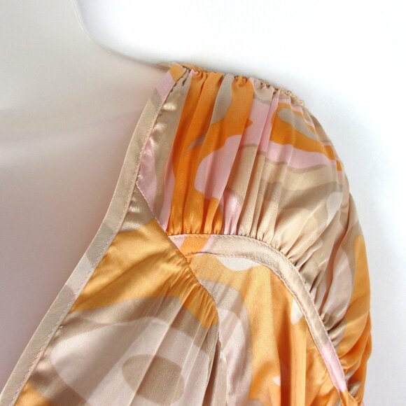 Asos Dress Midi Pastel Floral Shirred  Boho Size 10 NWT Romantic Flow Ethereal - Picture 3 of 9